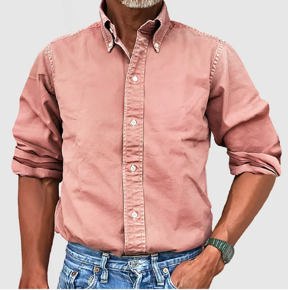 Camicia Classica in Lino a Maniche Lunghe