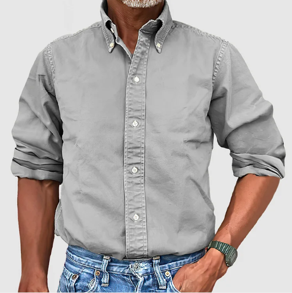 Camicia Classica in Lino a Maniche Lunghe
