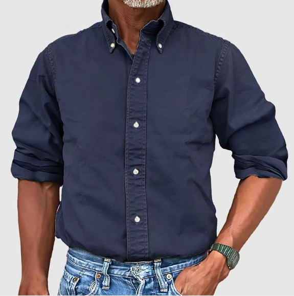 Camicia Classica in Lino a Maniche Lunghe