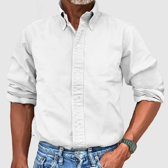 Camicia Classica in Lino a Maniche Lunghe