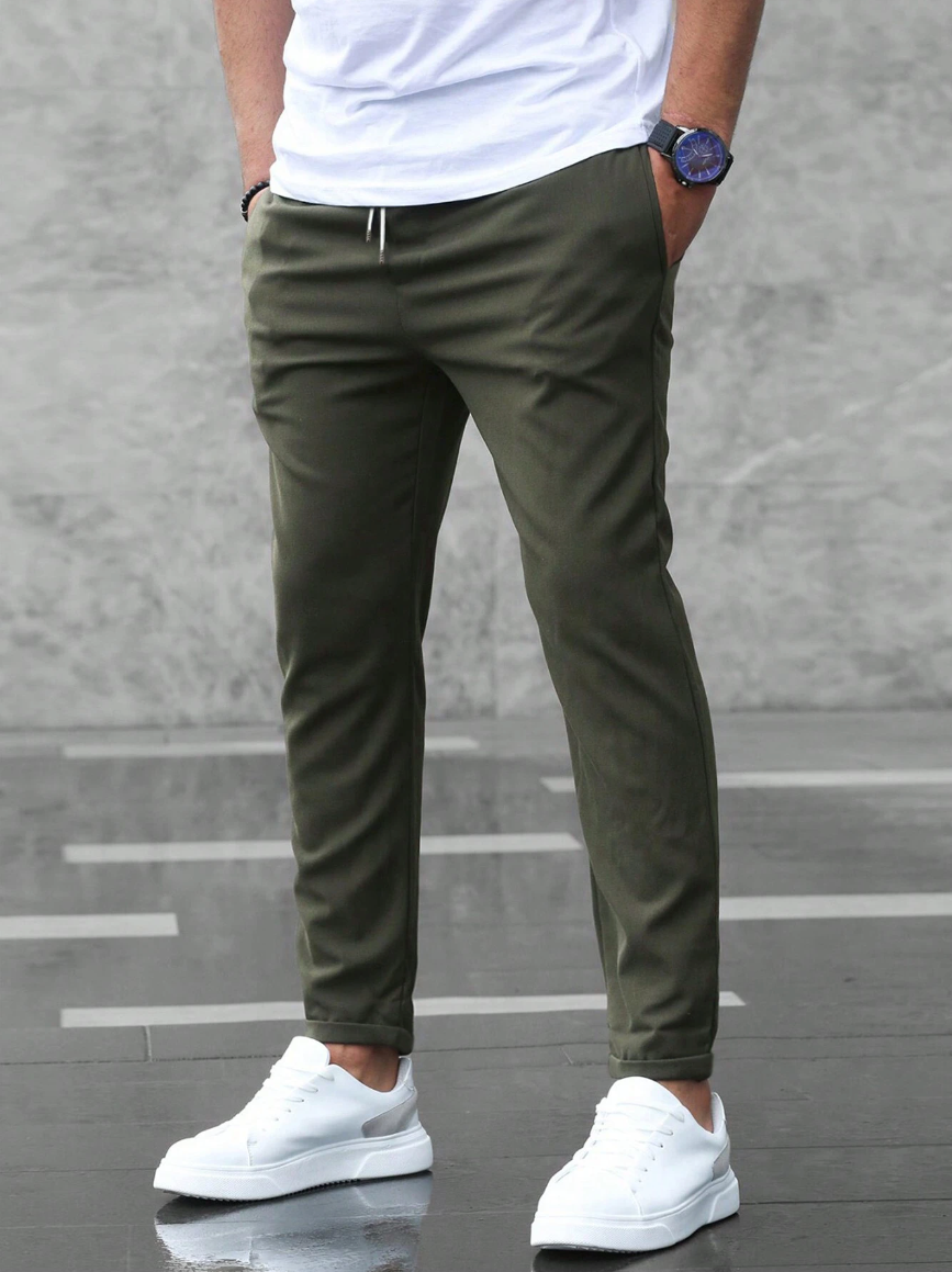 Pantaloni Eleganti in Tessuto Stretch