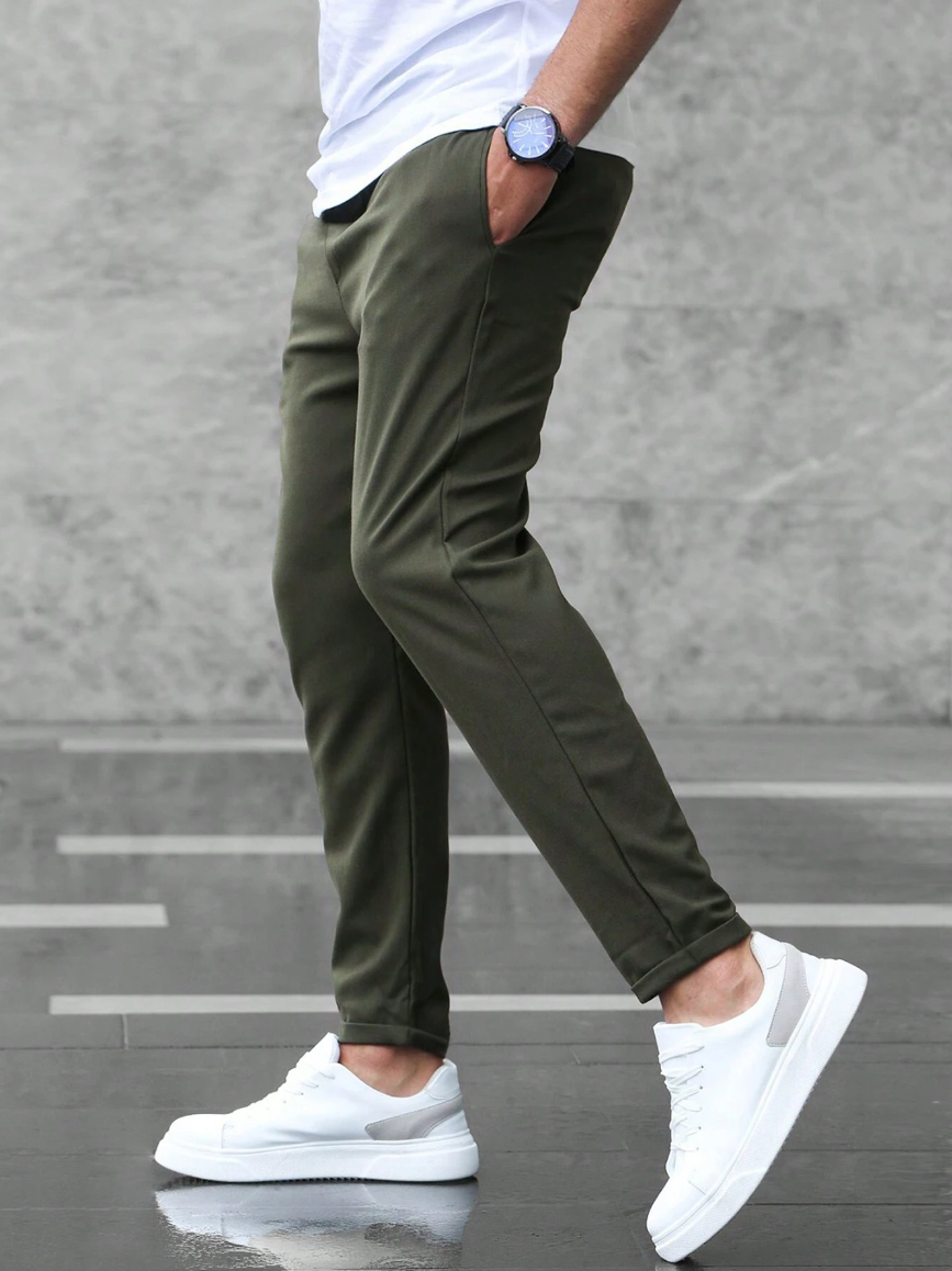 Pantaloni Eleganti in Tessuto Stretch