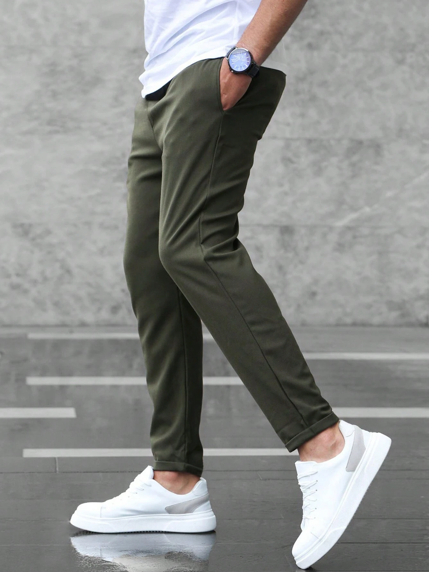 Pantaloni Eleganti in Tessuto Stretch