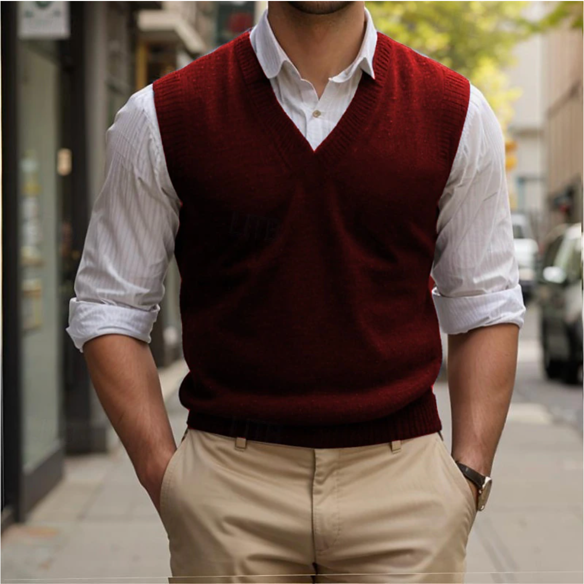 Maglione Vintage Senza Maniche