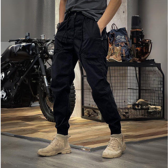 Pantaloni Cargo Elasticizzati in Spandex