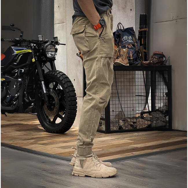 Pantaloni Cargo Elasticizzati in Spandex