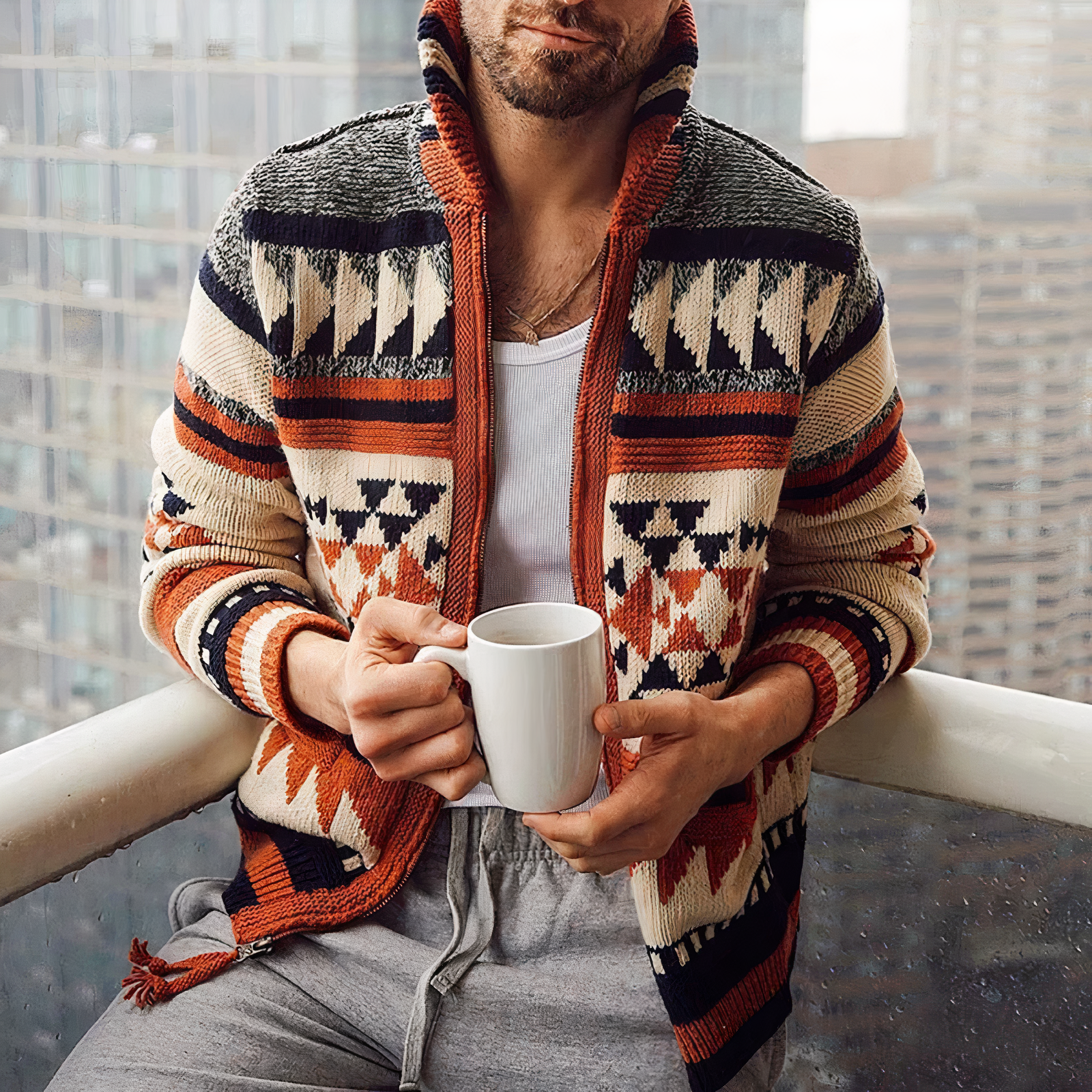 Leonardo | Cardigan in maglia elegante per uomo