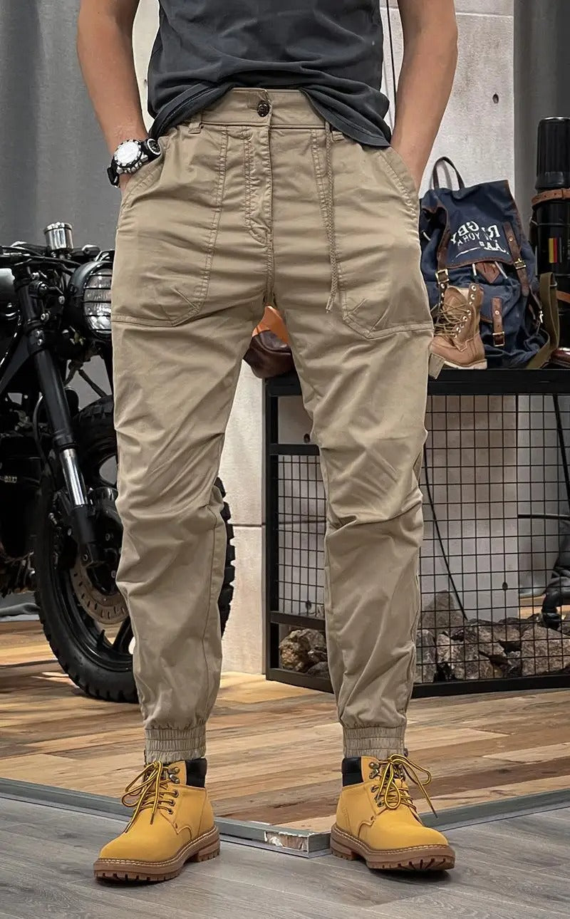 Pantaloni Cargo Elasticizzati in Elastan
