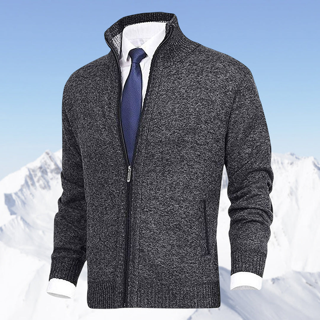 Davide | Cardigan estivo elegante con zip uomo