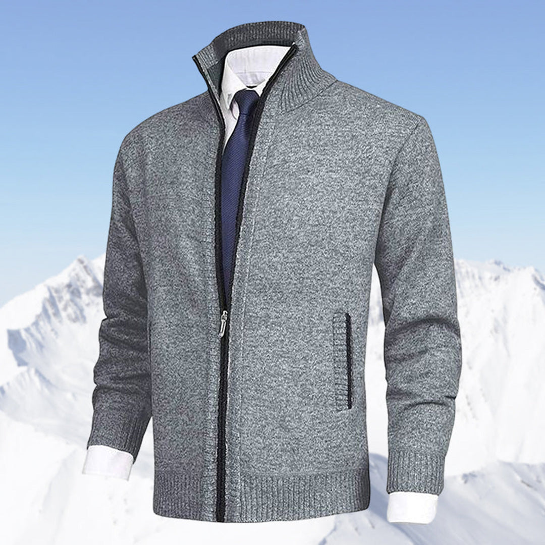 Davide | Cardigan estivo elegante con zip uomo