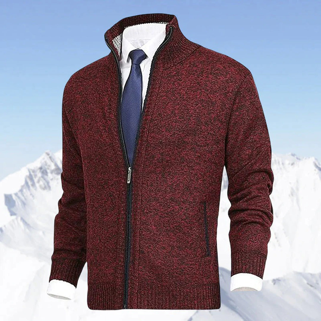 Davide | Cardigan estivo elegante con zip uomo