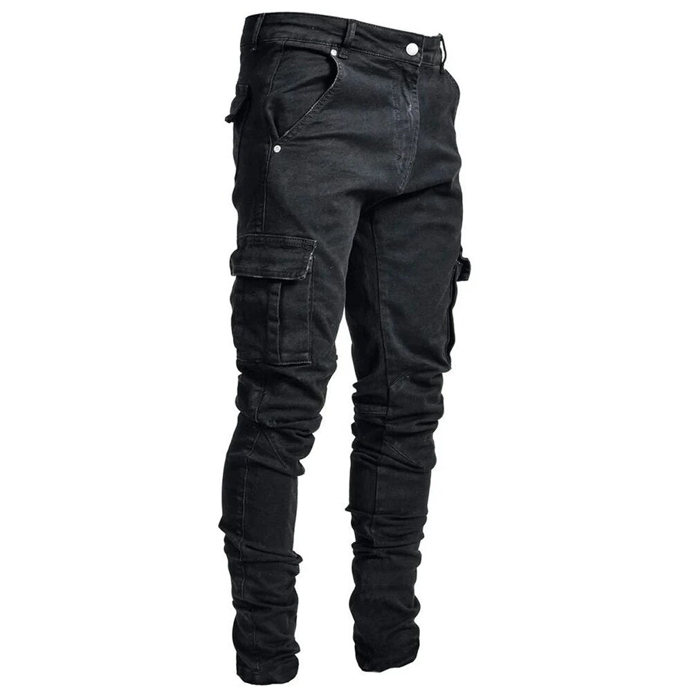 Pantaloni Cargo in Denim Eleganti