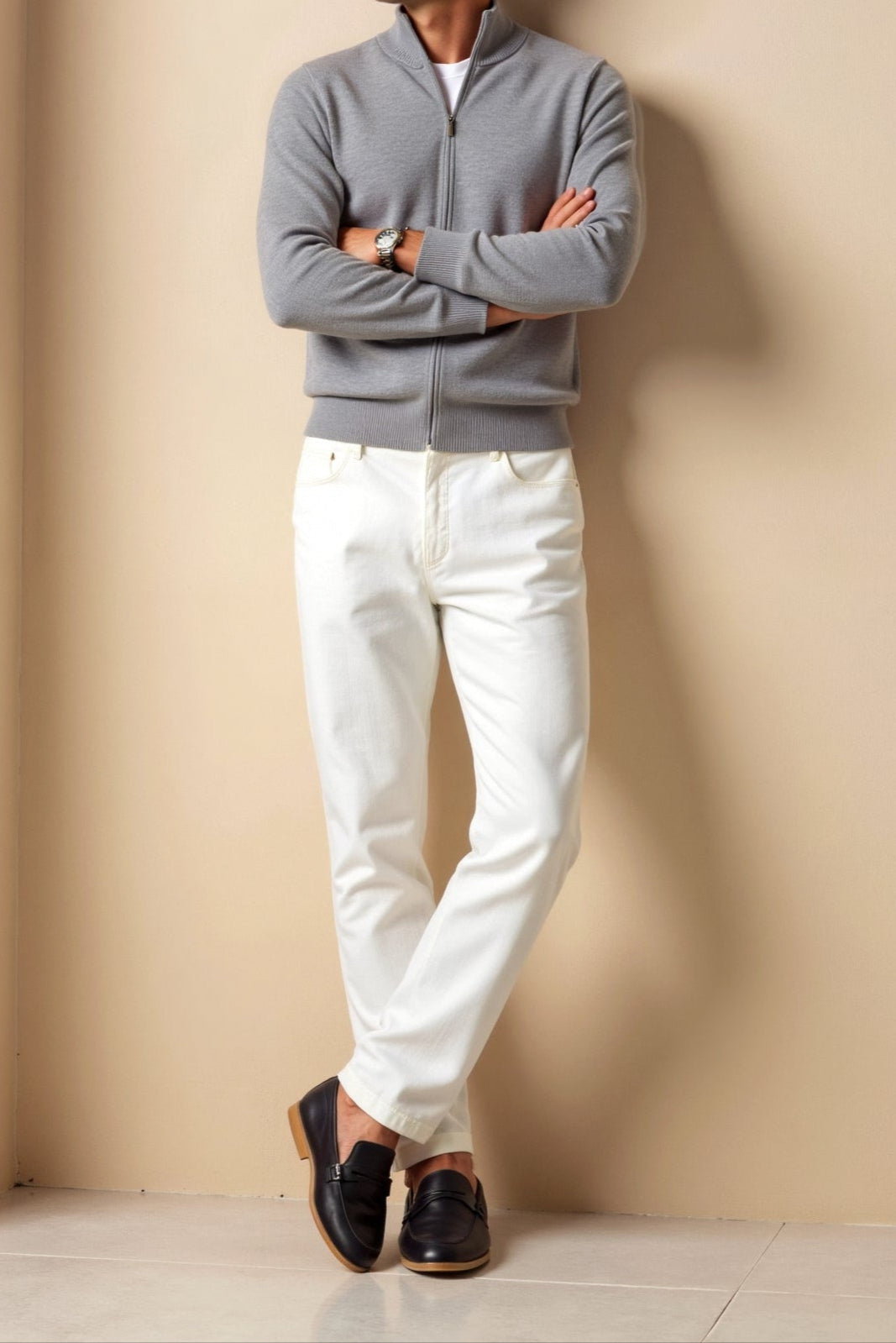 Davide | Cardigan elegante slim-fit per uomo