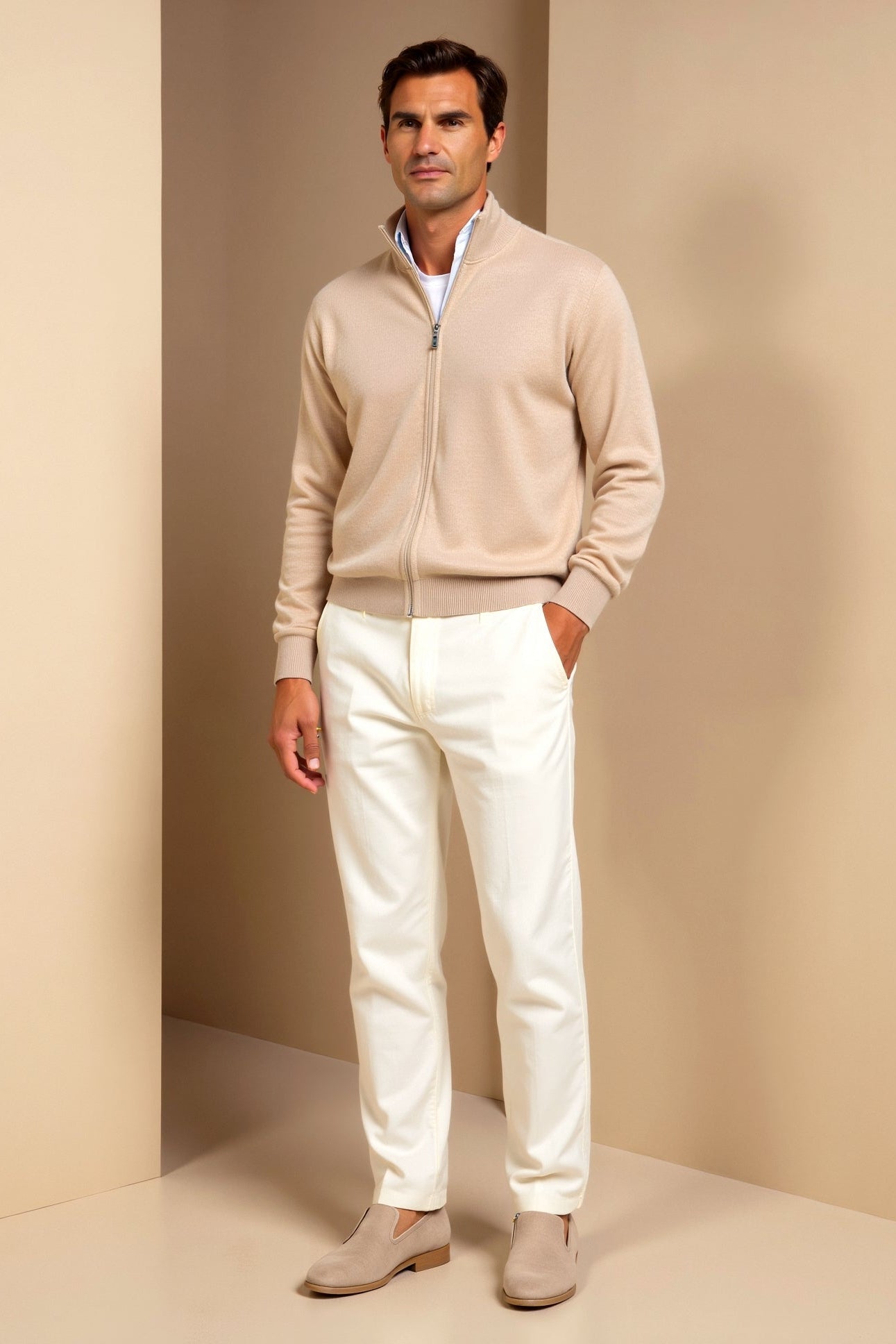 Davide | Cardigan elegante slim-fit per uomo