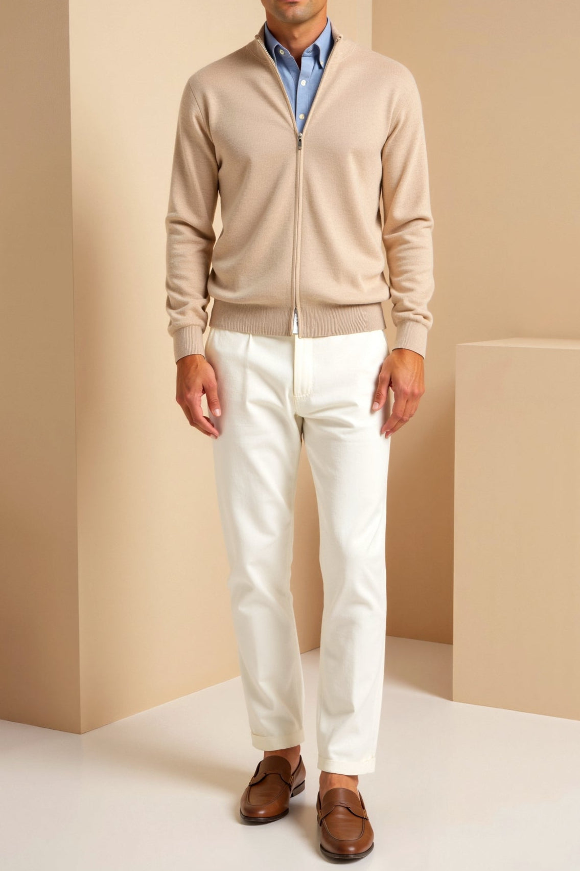 Davide | Cardigan elegante slim-fit per uomo