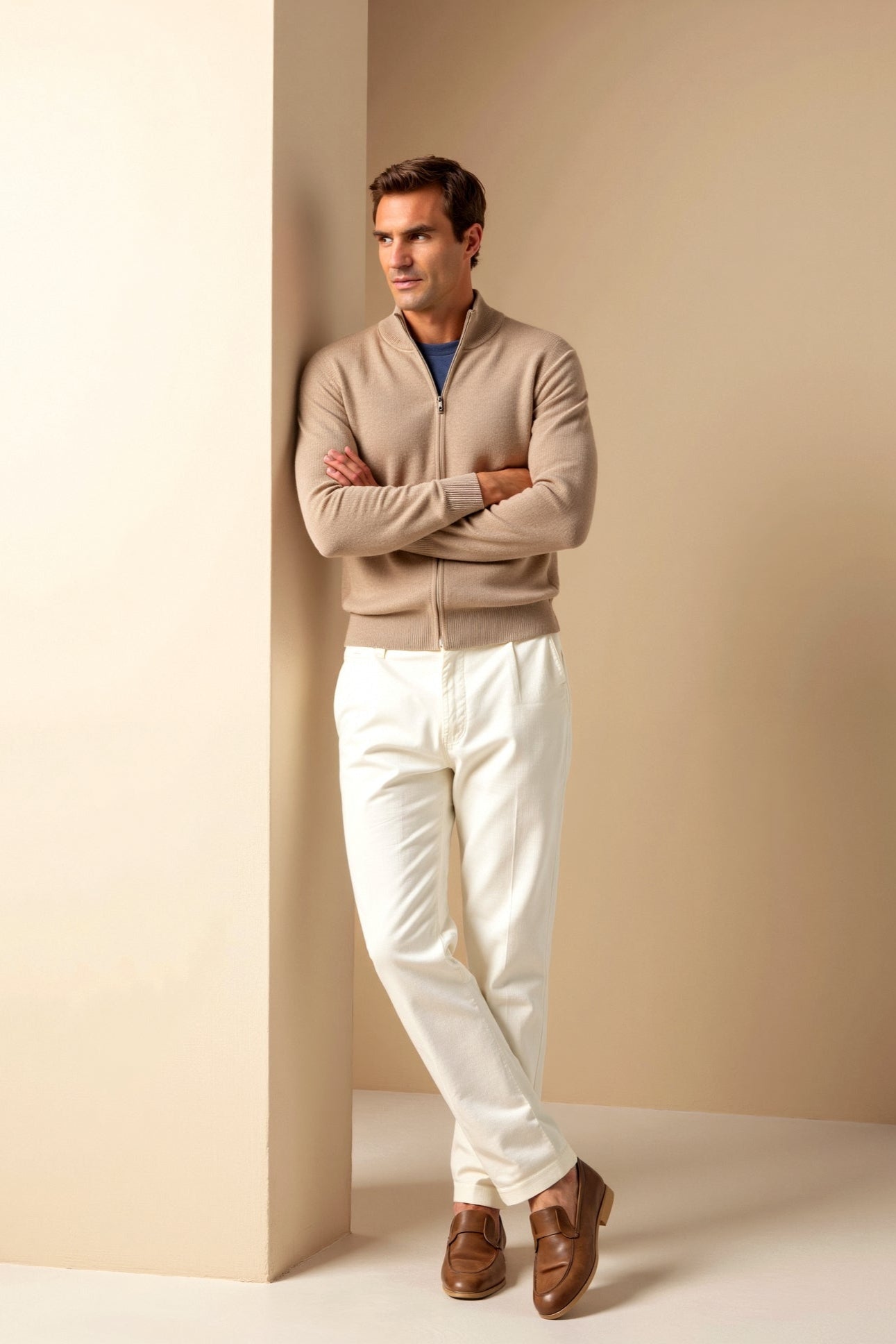 Davide | Cardigan elegante slim-fit per uomo