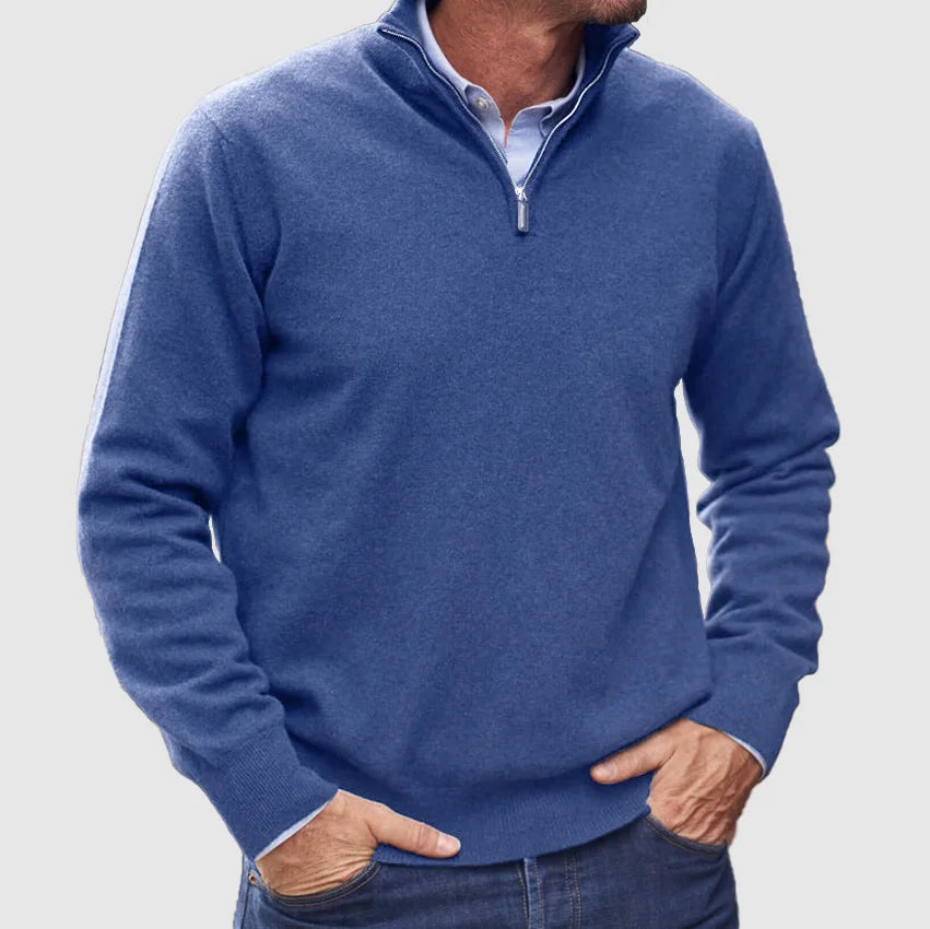 Maglione in Cashmere Italiano con Zip