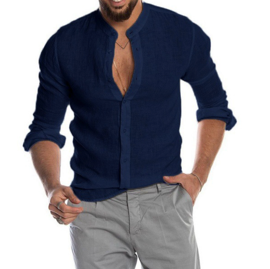 Camicia di lino elegante da uomo per il massimo comfort