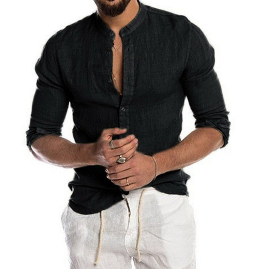 Camicia di lino elegante da uomo per il massimo comfort