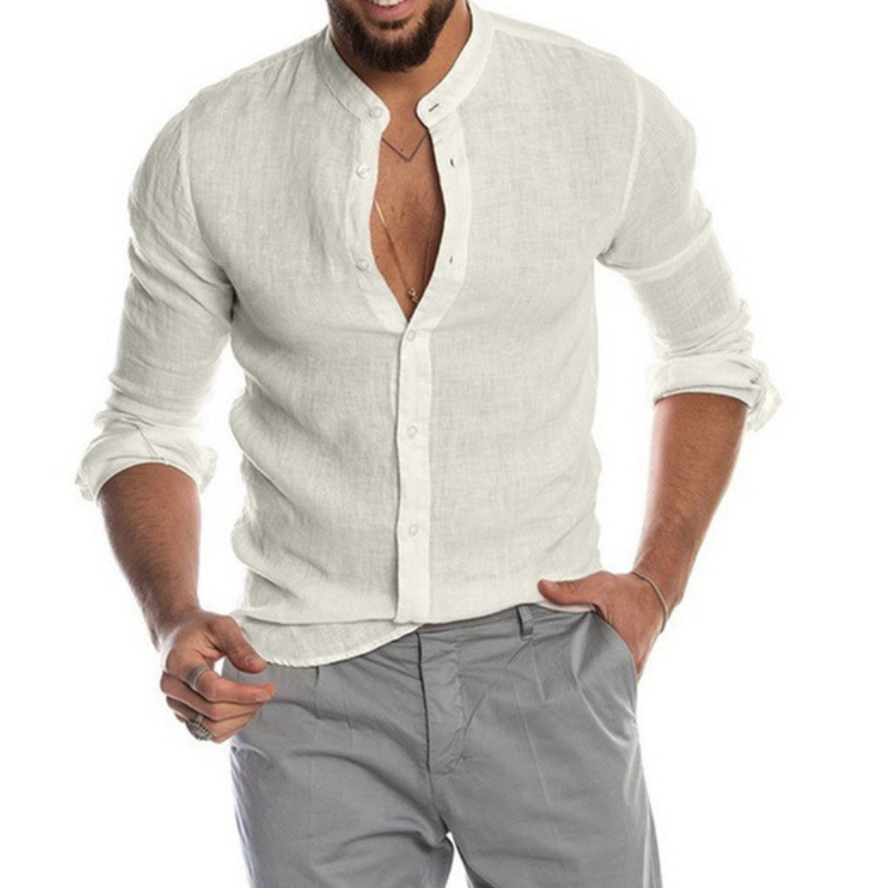 Camicia di lino elegante da uomo per il massimo comfort
