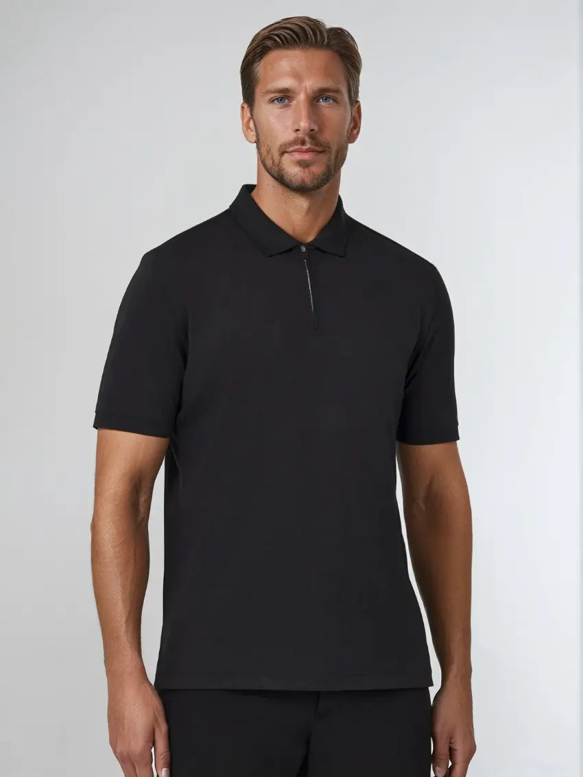 Polo Nero Urbano per Uomo Moderno