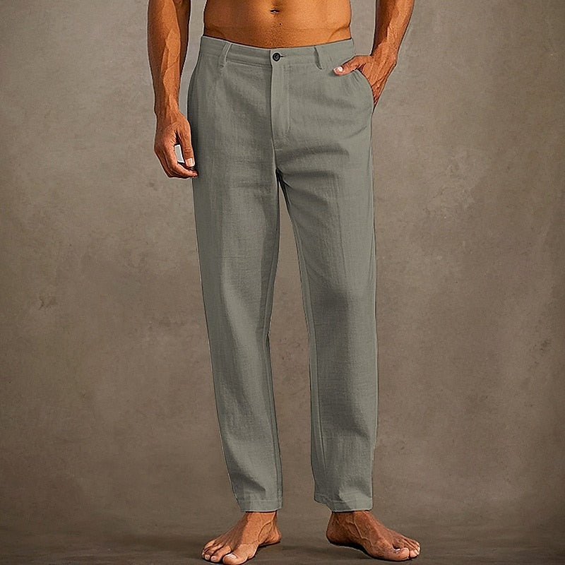 Giovanni - Pantaloni Estivi in Lino da Uomo