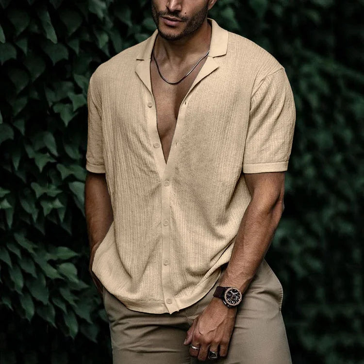Camicia Estiva in Lino con Chiusura a Bottoni