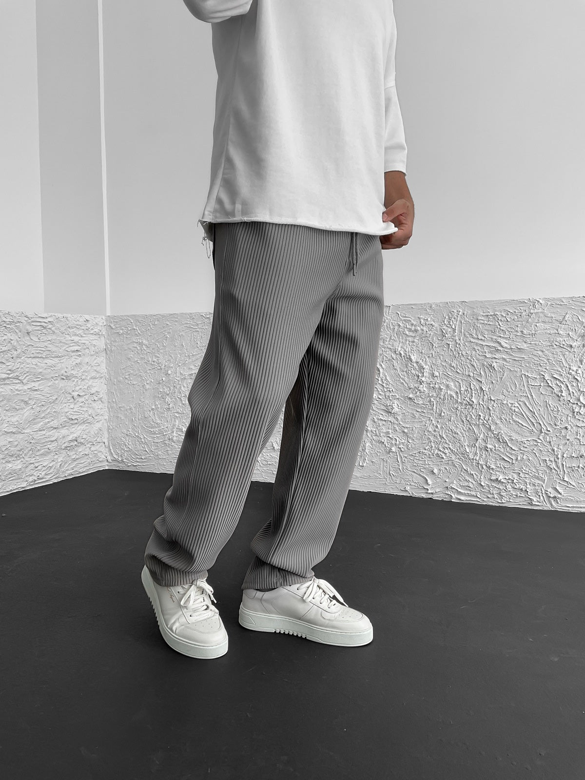 Pantaloni a Costine in Spandex Comodi