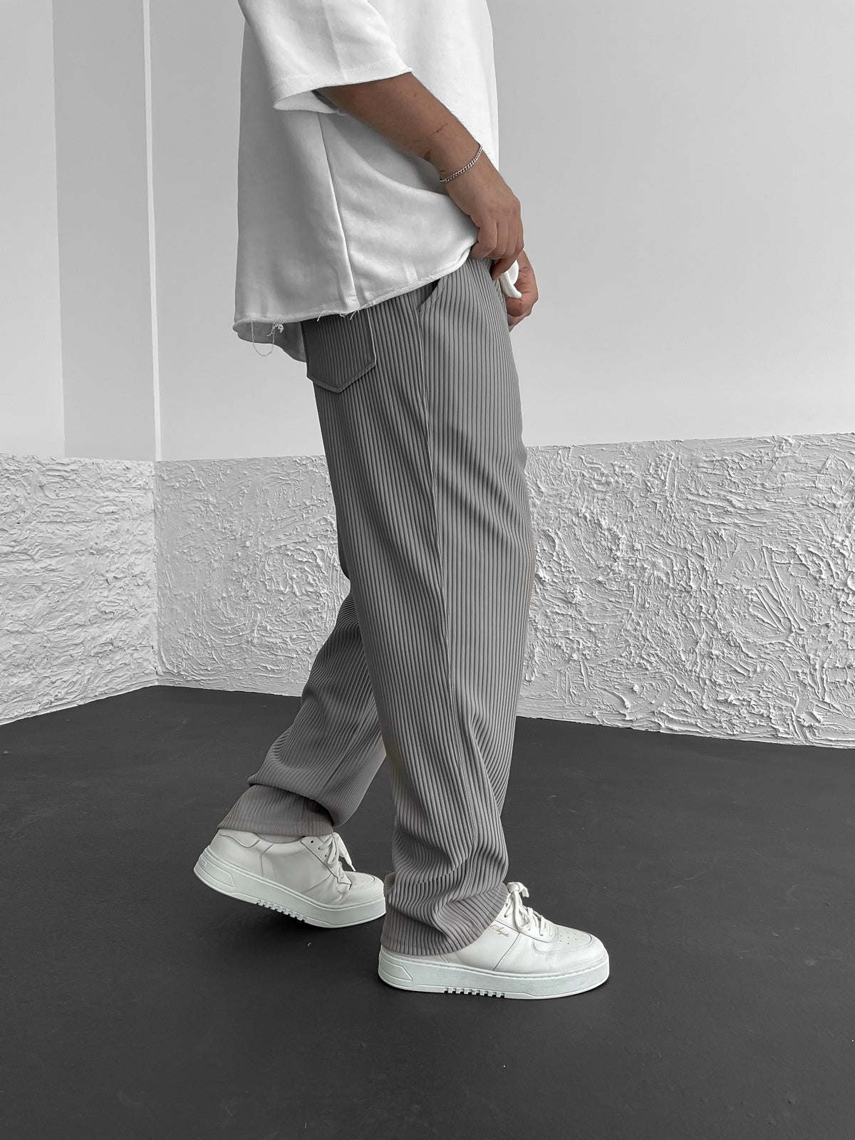 Pantaloni a Costine in Spandex Comodi