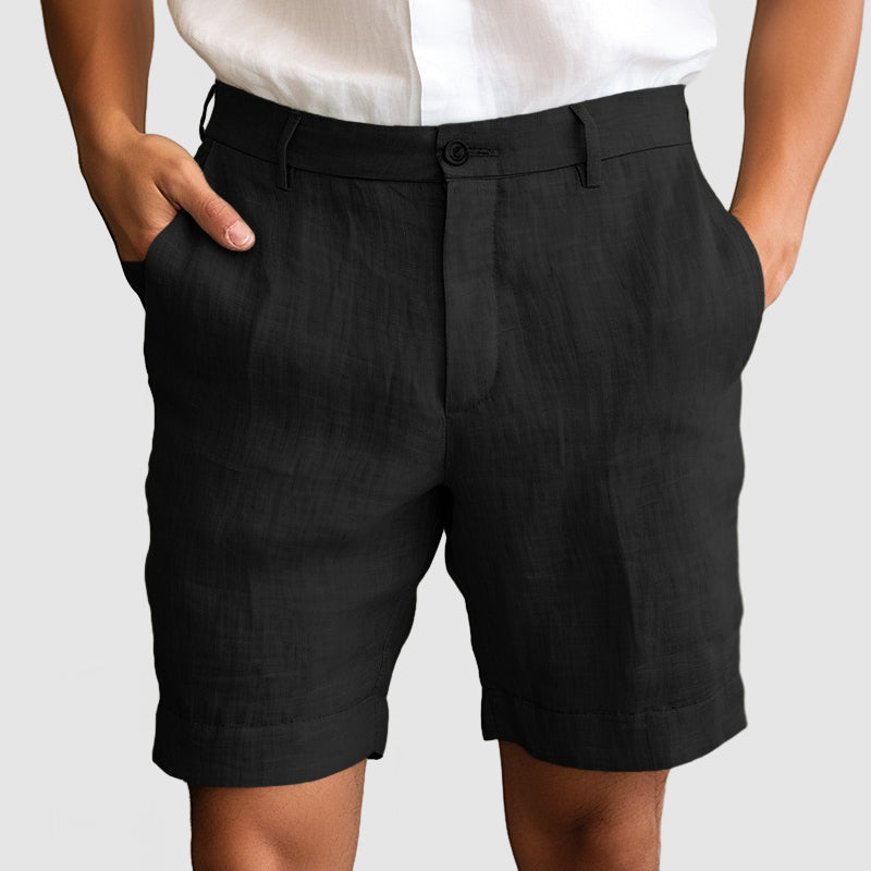 Pantaloncini Casual in Cotone e Lino