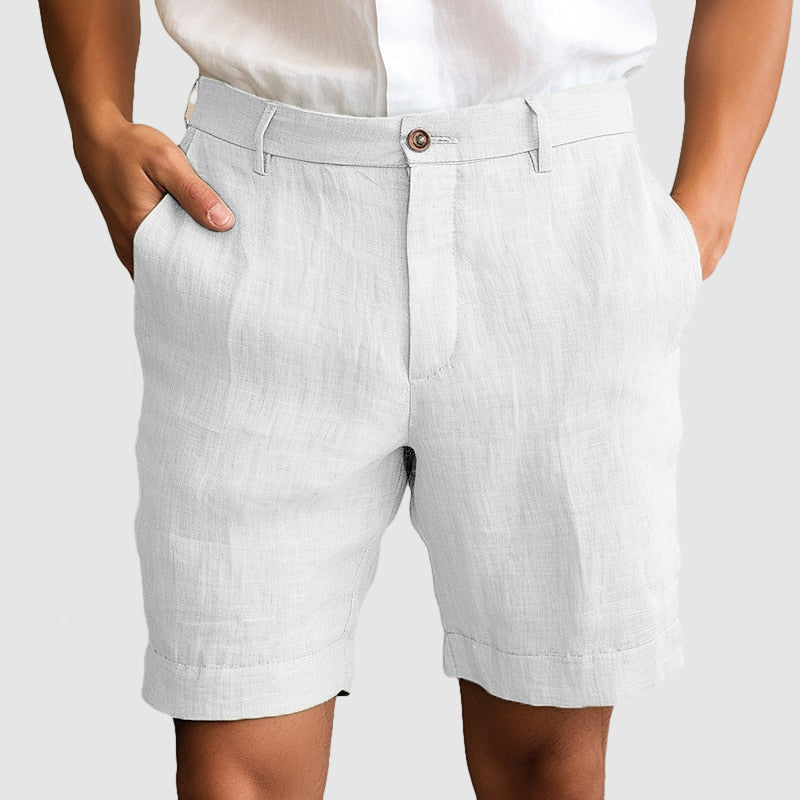 Pantaloncini Casual in Cotone e Lino