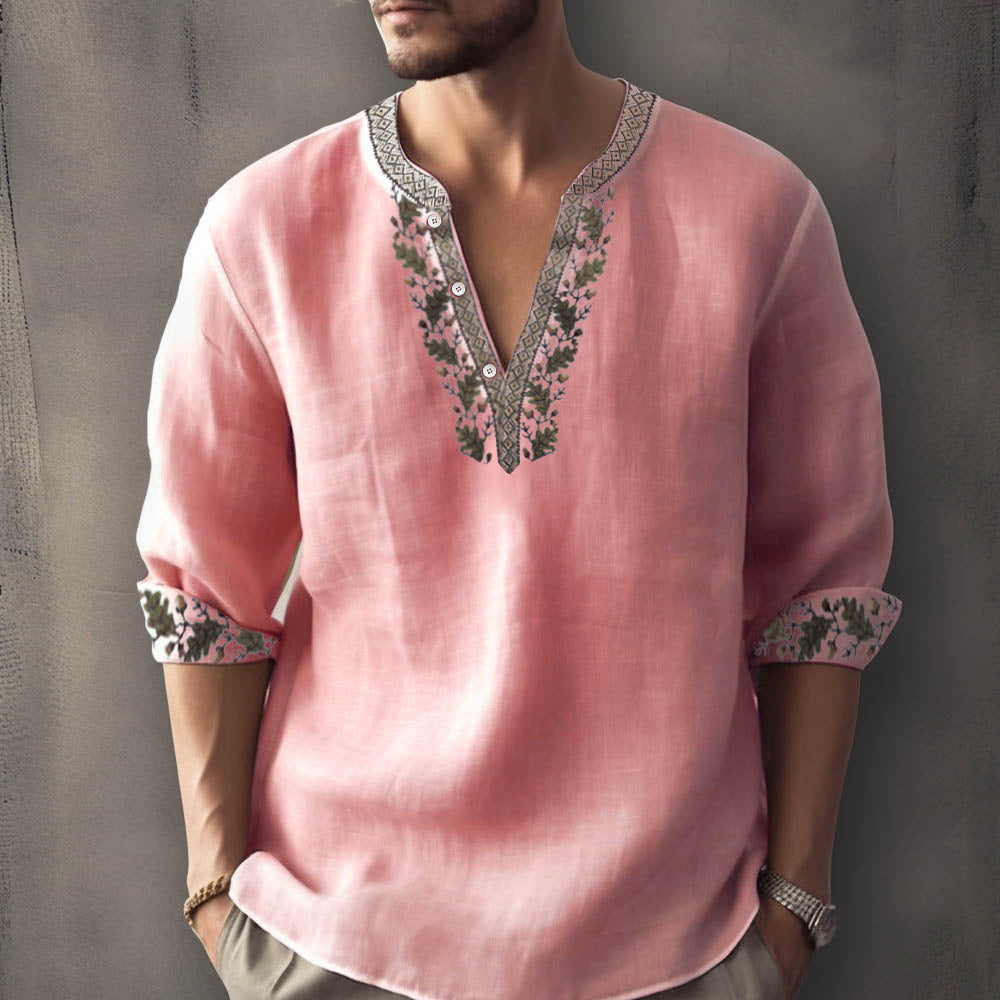 Stefano - Camicia casual estiva con maniche lunghe