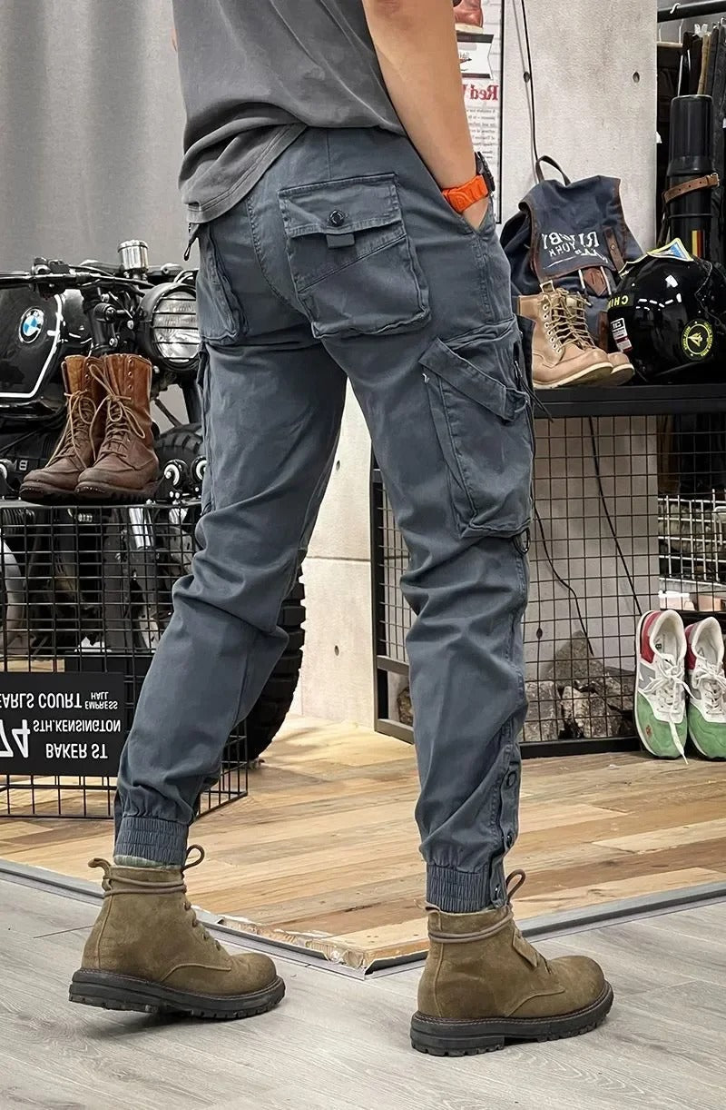 Pantaloni Cargo Elasticizzati in Elastan