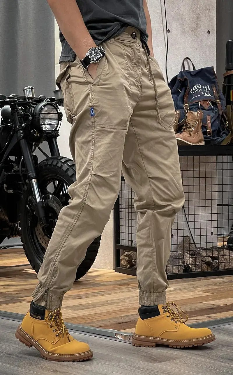 Pantaloni Cargo Elasticizzati in Elastan