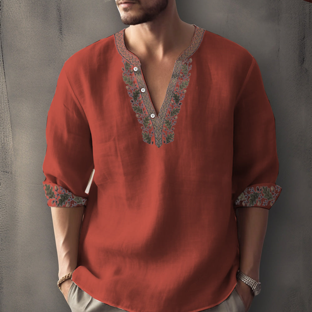 Stefano - Camicia casual estiva con maniche lunghe