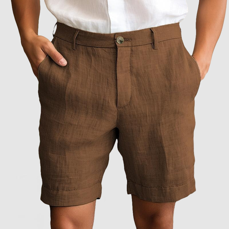 Pantaloncini Casual in Cotone e Lino