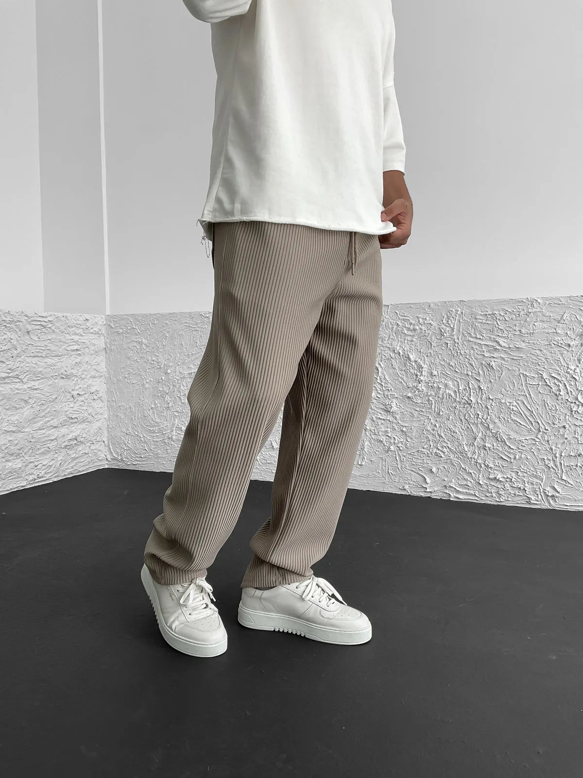 Pantaloni a Costine in Spandex Comodi