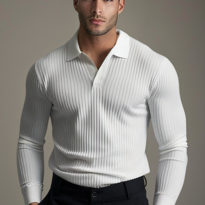 Camicia Casual con Colletto Aperto
