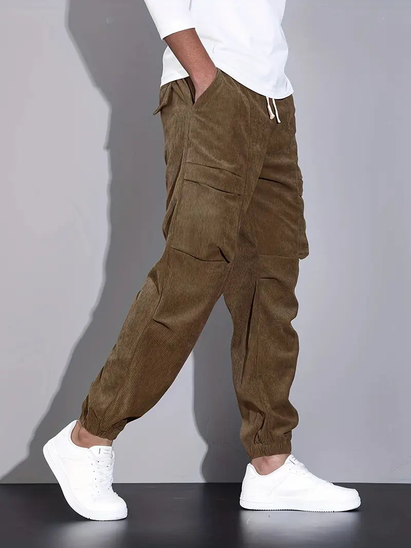 pantaloni da jogging in velluto a coste