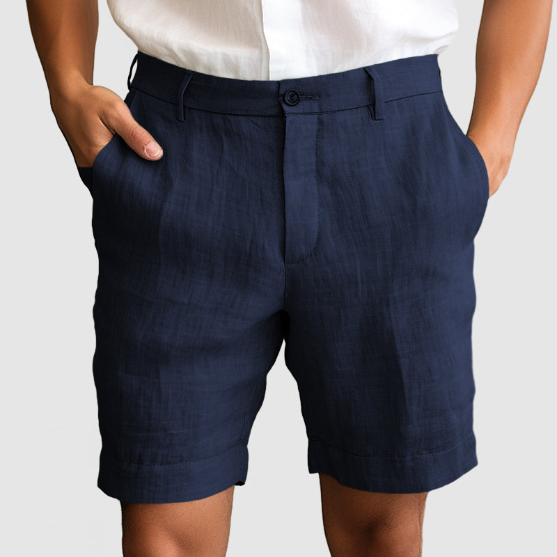 Pantaloncini Casual in Cotone e Lino
