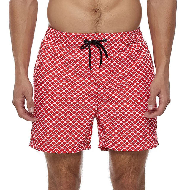 Short da bagno da uomo doppio con fantasia mimetica e asciugatura rapida