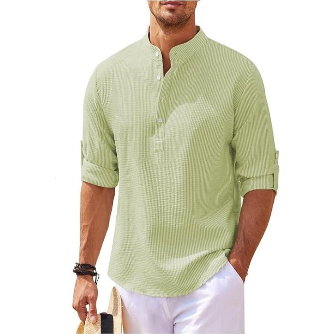 Camicia in Lino Uomo Vestibilità Comoda