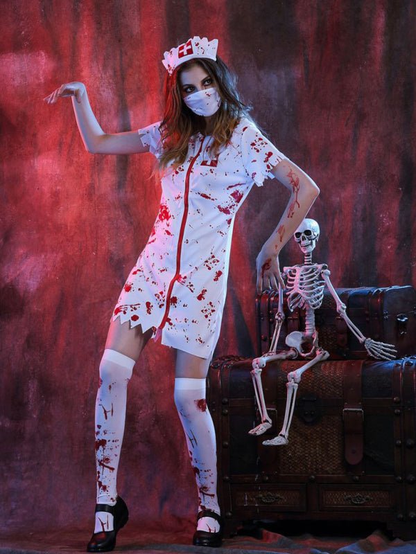 Costume da infermiera sanguinante di Halloween