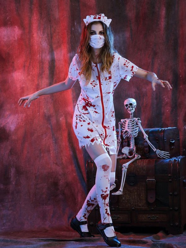 Costume da infermiera sanguinante di Halloween