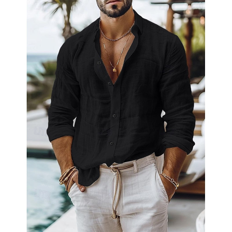 Luca - Camicia in Lino da Uomo