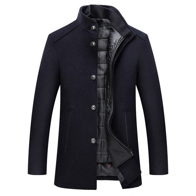 Alessandro | Cappotto trapuntato da uomo con collo alto