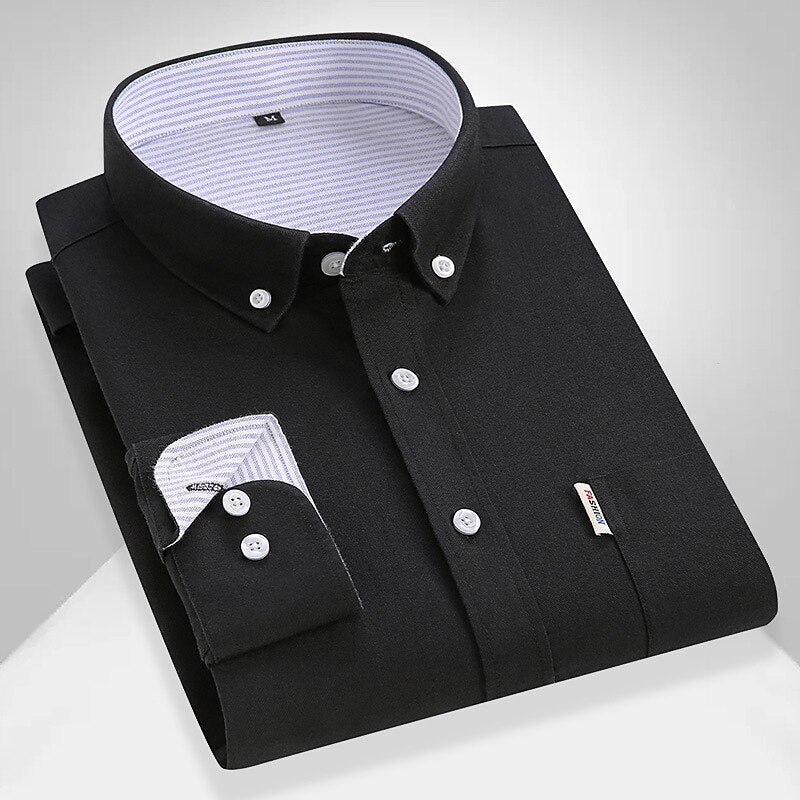 Tommaso | Camicia Classica a Maniche Lunghe in Cotone