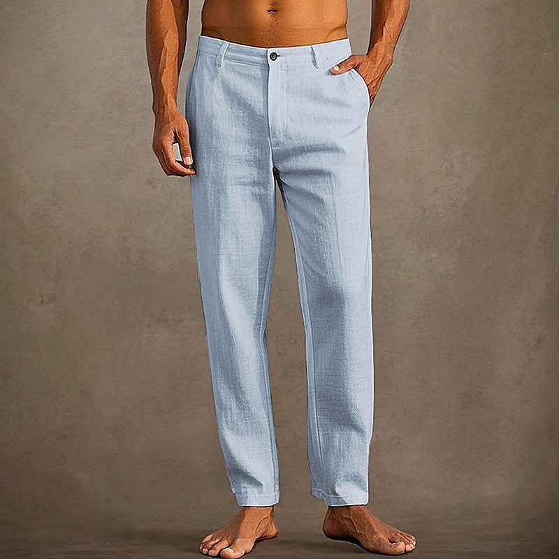 Giovanni - Pantaloni Estivi in Lino da Uomo