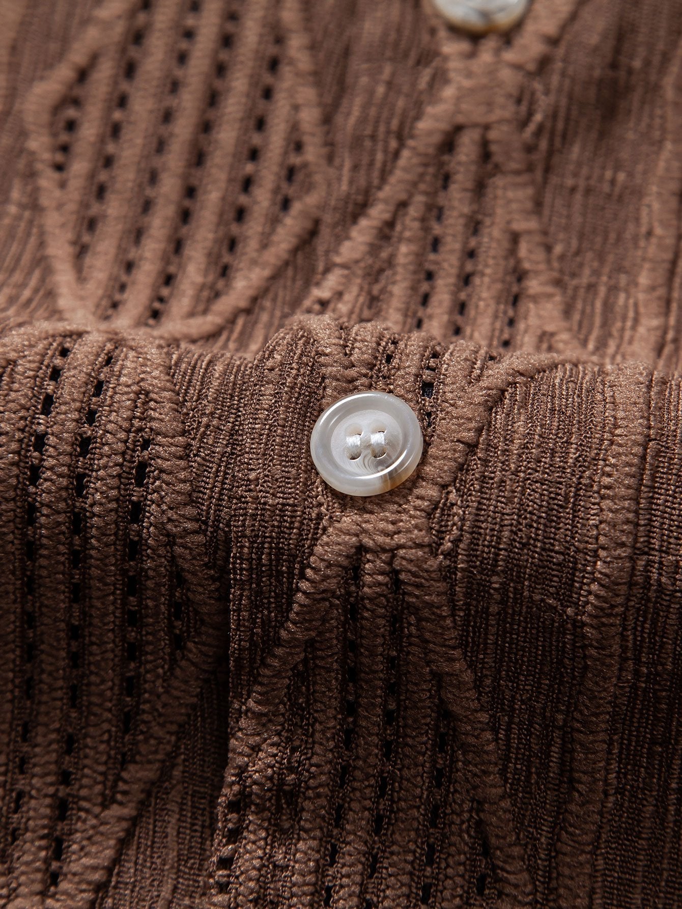 Camicia Casual con Tessuto Jacquard