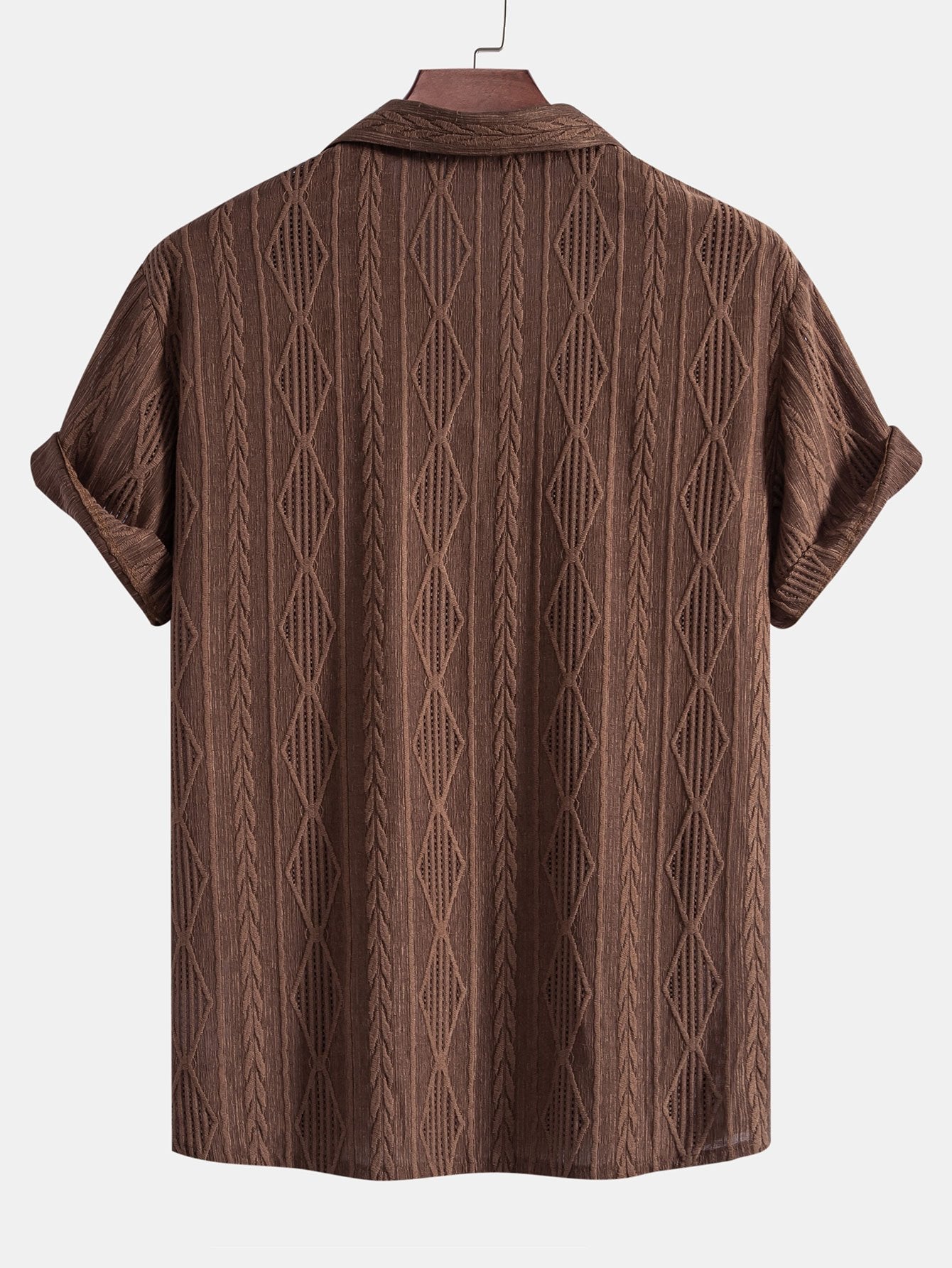Camicia Casual con Tessuto Jacquard